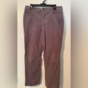 St. John's Bay Women's Straight Leg corduroy Jeans in Deep Brown